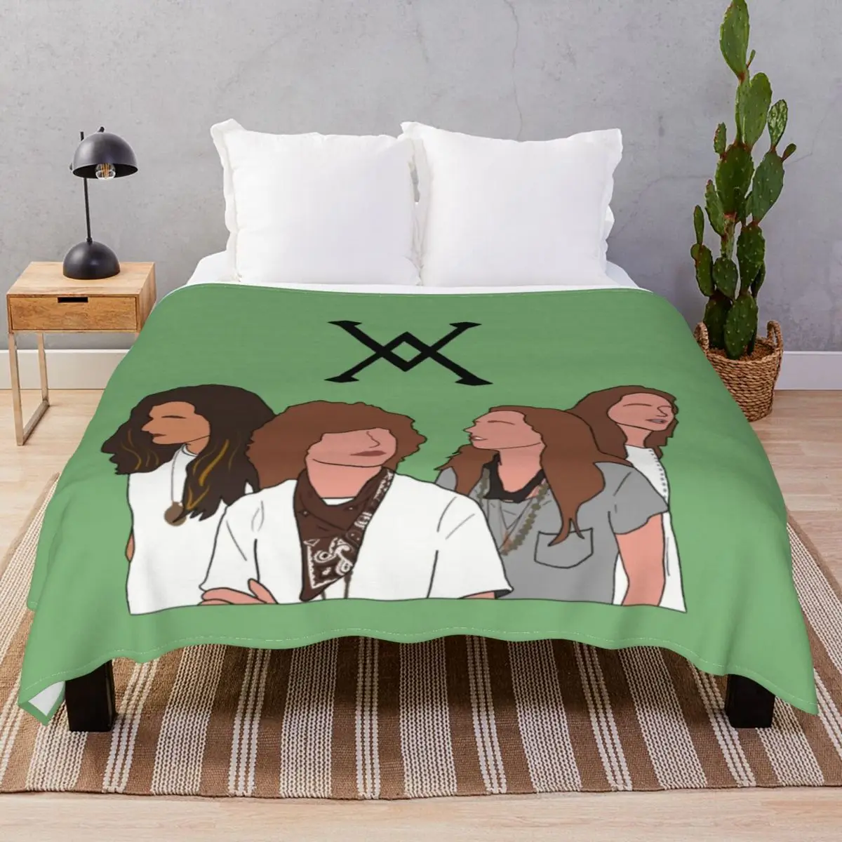 Greta Van Fleet Blankets Flannel Textile Decor Lightweight Thin Throw Blanket for Bedding Home Couch Camp Office