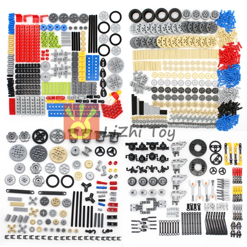 MOC Technical Compatible with Building Blocks Bricks Pin Liftarm Studless Beam Axle Connector Panel Gear Car Mindstorms Toys |