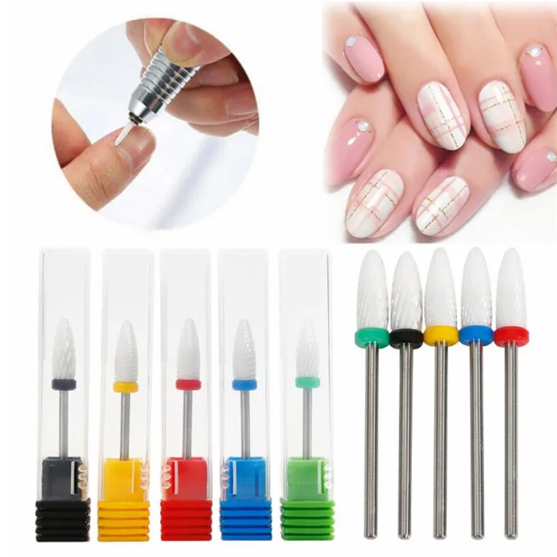 

Sdotter Ceramic Carbide Nail Drill Bit Rotate Burr Milling Nail Cutter Bits Electric Drill Machine For Manicure Pedicure Tools