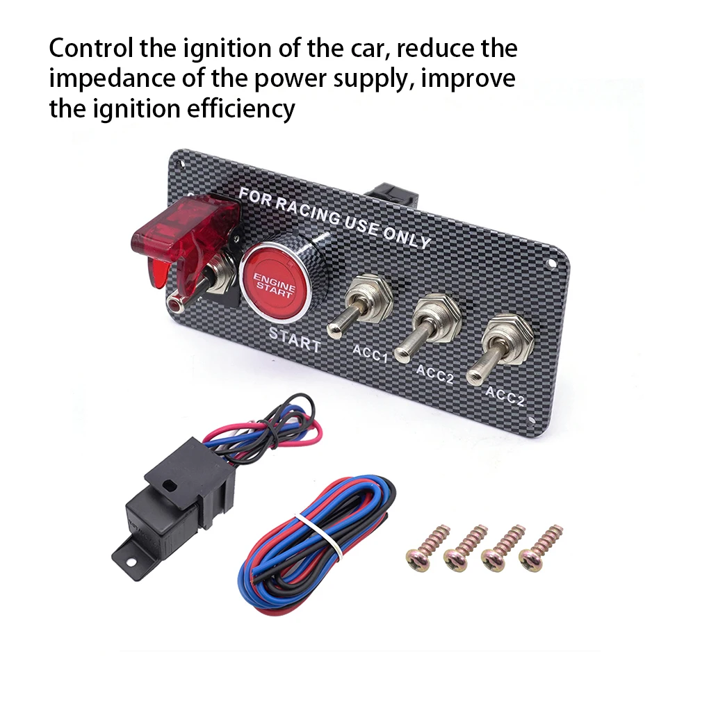 

Ignition Switch12V Push Button Easy Installation Switches Panel Interior Parts Replacement Repairing Driving Start