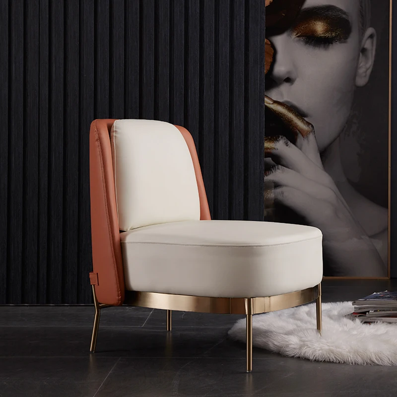 

High quality Italian light luxury single sofa chair cloth negotiation chair armchair coffee shop designer leisure chair couch