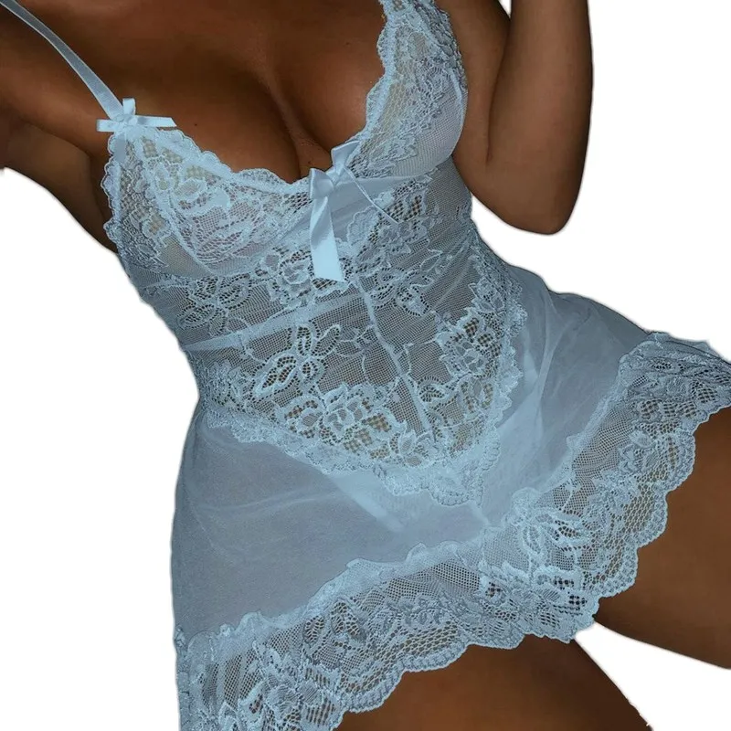 

Женское сексуальное кружевное нижнее белье, кружевная ночная рубашка, Прозрачное нижнее белье, сексуальное прозрачное платье, одежда для с...