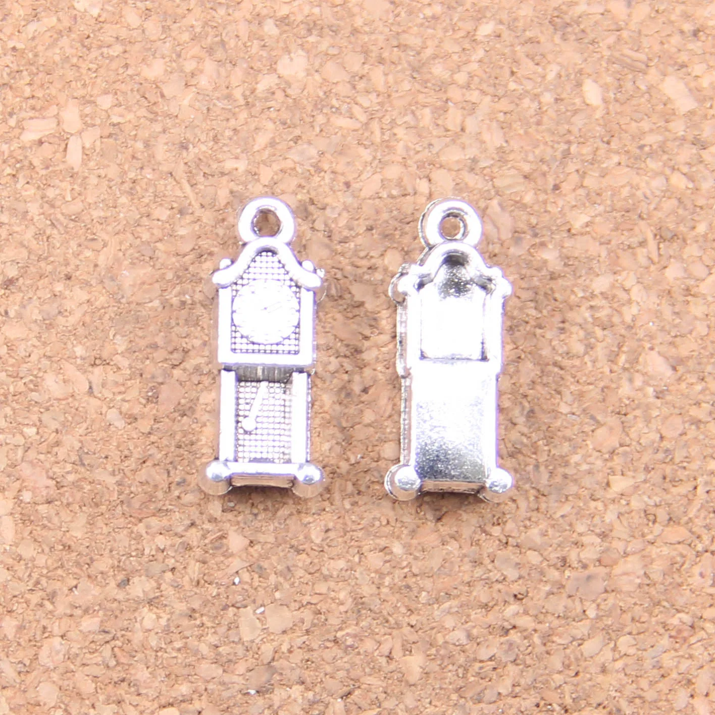 

68pcs Charms grandfather clock antique 20x8mm Antique Pendants,Vintage Tibetan Silver Jewelry,DIY for bracelet necklace
