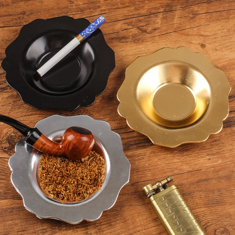 

Creative Irregular Round Metal Ashtray Thickened Wake-up Tray Tobacco Tray Fashion Ash Tray