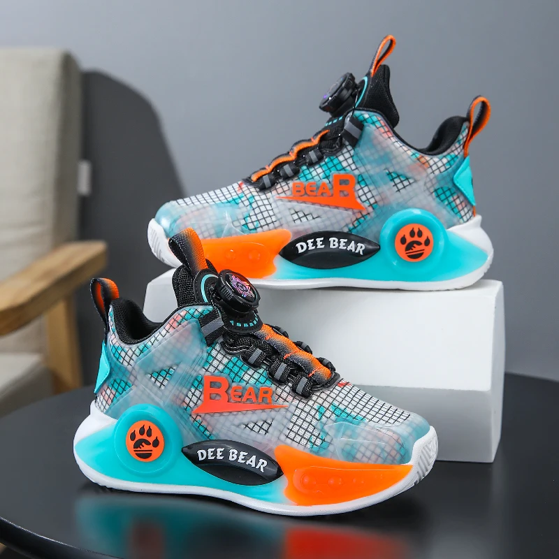 

2023 New Children Shoes Boy Sneakers Fashion Basketball Shoes for Kids Casual Sneaker School Running Sports Tennis Shoes