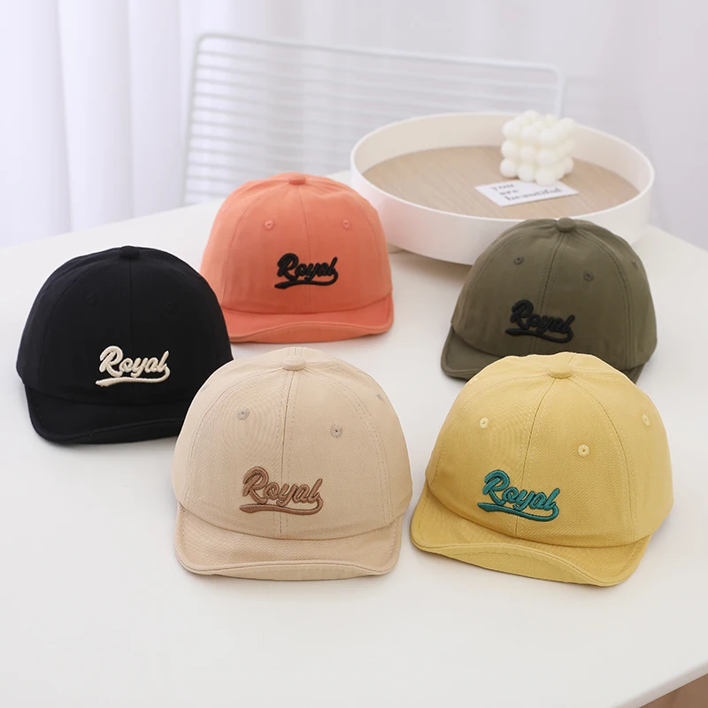 

Western Style Letter Embroidery Baby Hat Spring And Summer Soft Brim Fashion Baseball Cap