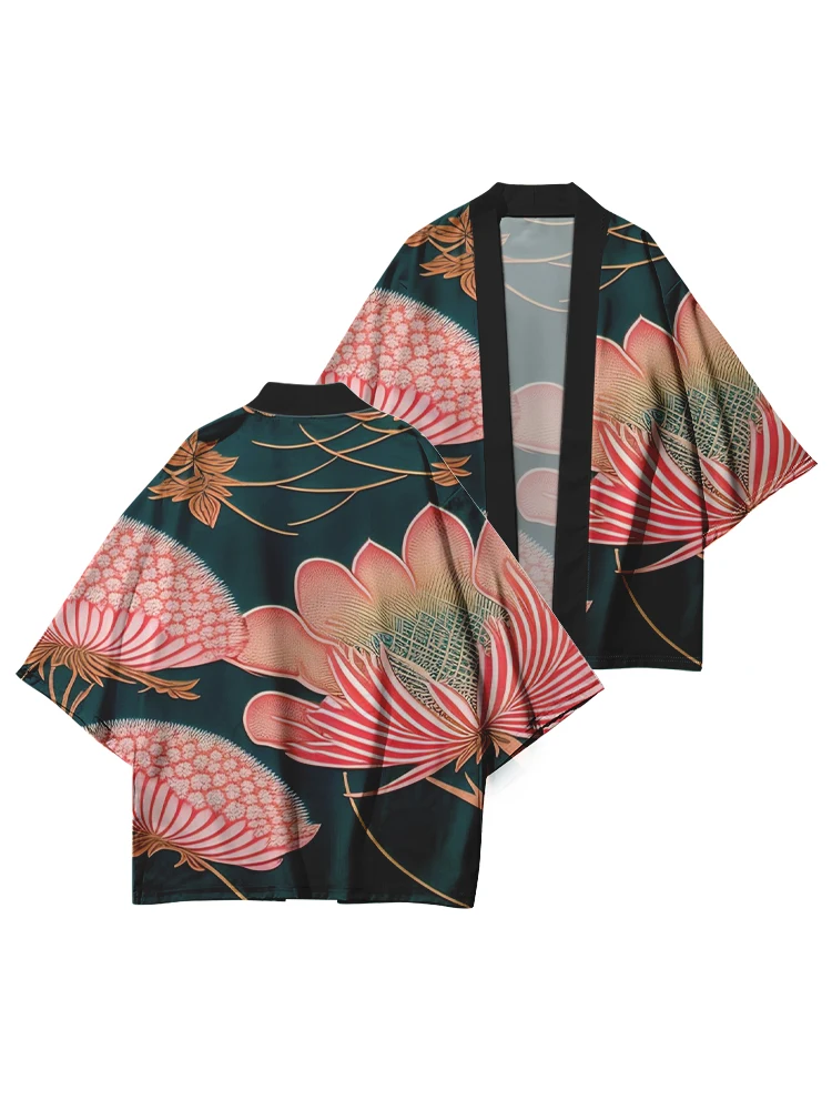 Японское традиционное кимоно юката Самурай уникальный принт свободное для