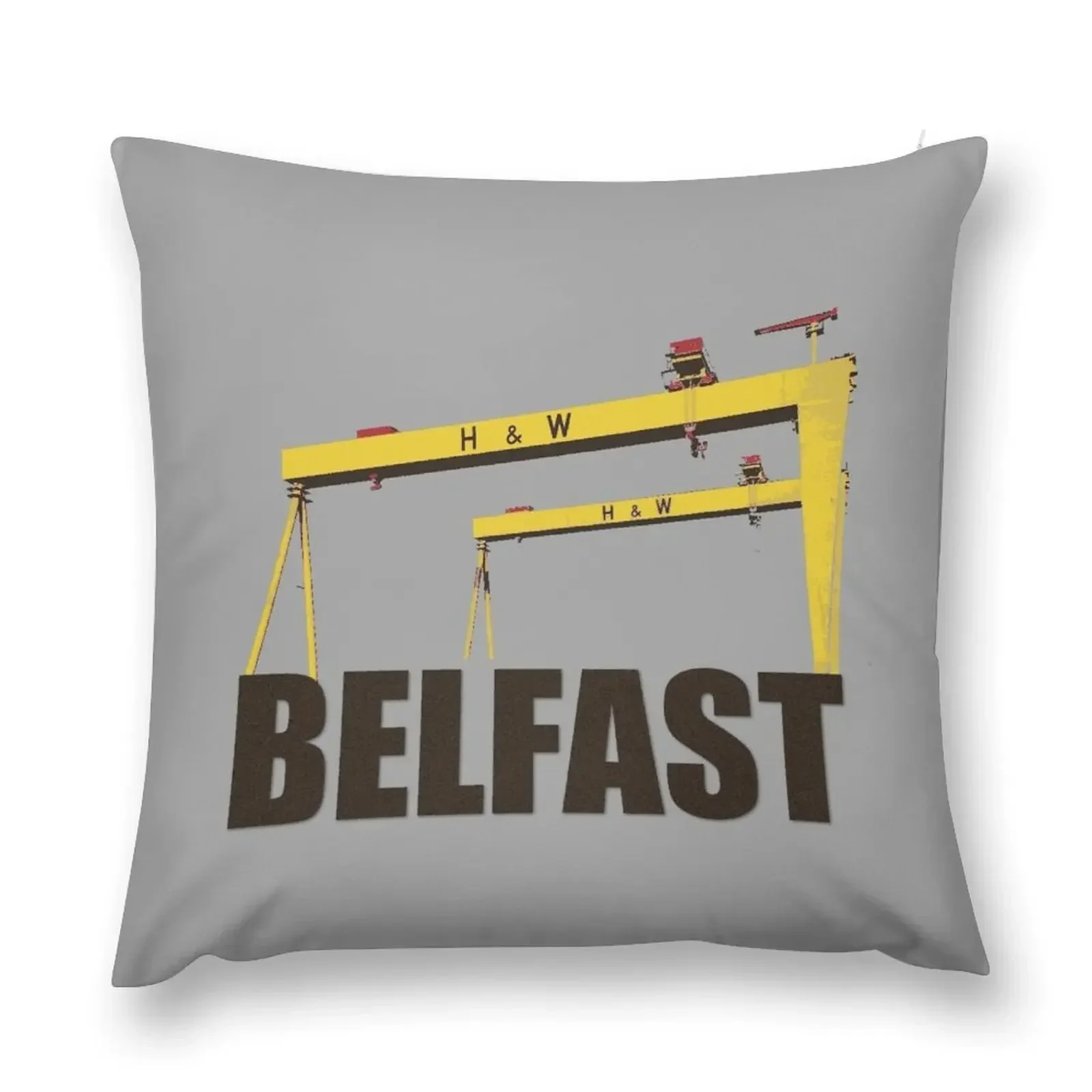 Бельфаст Северная Ирландия - Харланд и Волфф Шифф Декоративная подушка