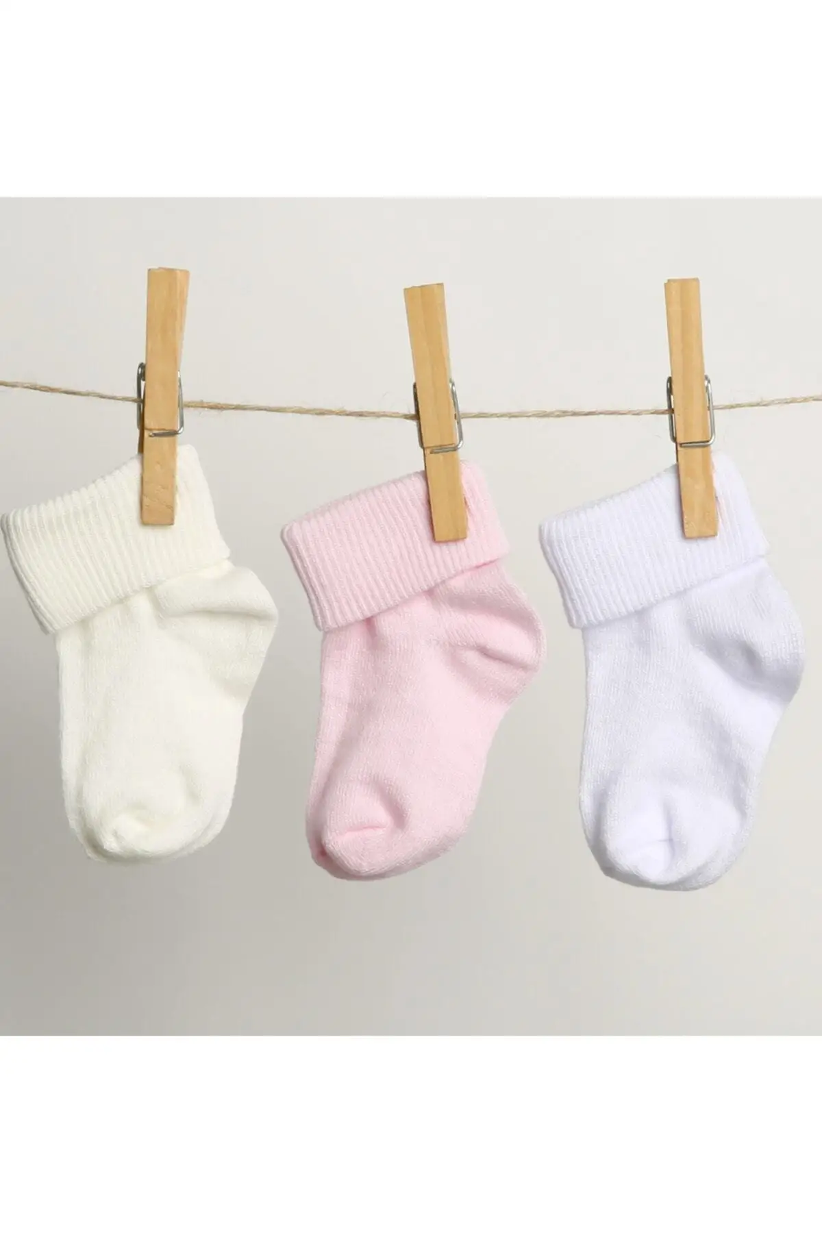 

Baby 3-piece curl socks-pink underwear