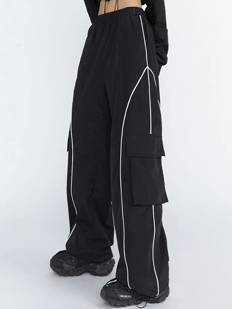 

Women Streetwear Chic Cargo Korean Harajuku Casual Parachute Tech Pants for Men Sweatpants Wide Leg Joggers Trousers Clothes