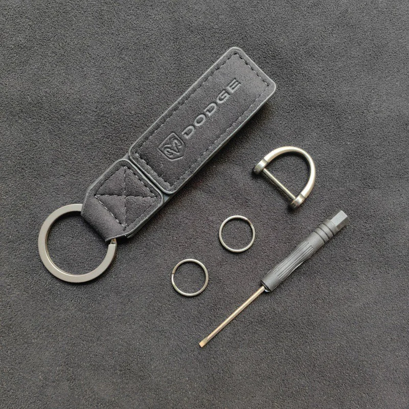 

Замшевый кожаный брелок для ключей с эмблемой спортивного автомобиля, брелок в подарок для Dodge SRT Ram 1500 Journey Charger Challenger Caliber Durango Demon