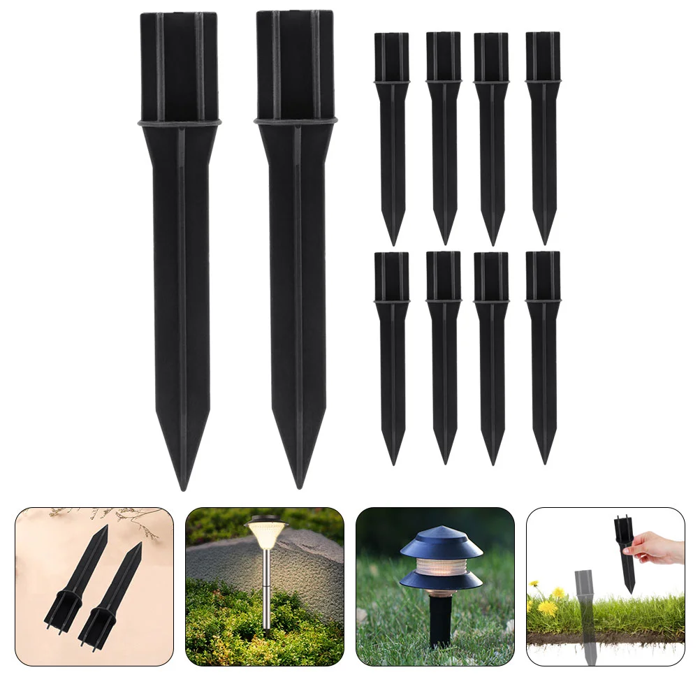 

10pcs Garden Lights Decorative Garden Patio Plastic Metal Stakes For Outdoor Lights Solar Stakes for Families