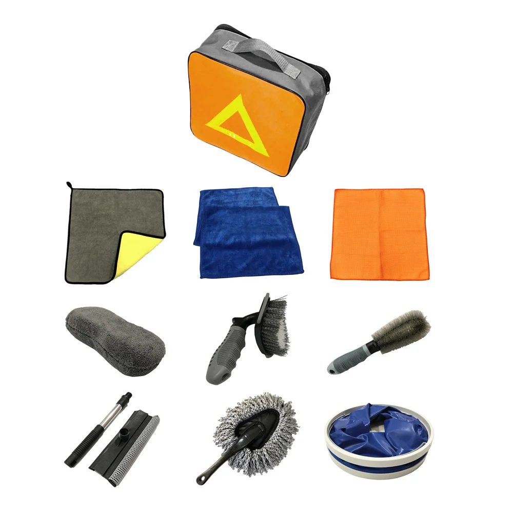 

Car Wash Set Supplies Kit Bucket Clean Cleaning Interior Detailing Cleaner Brush
