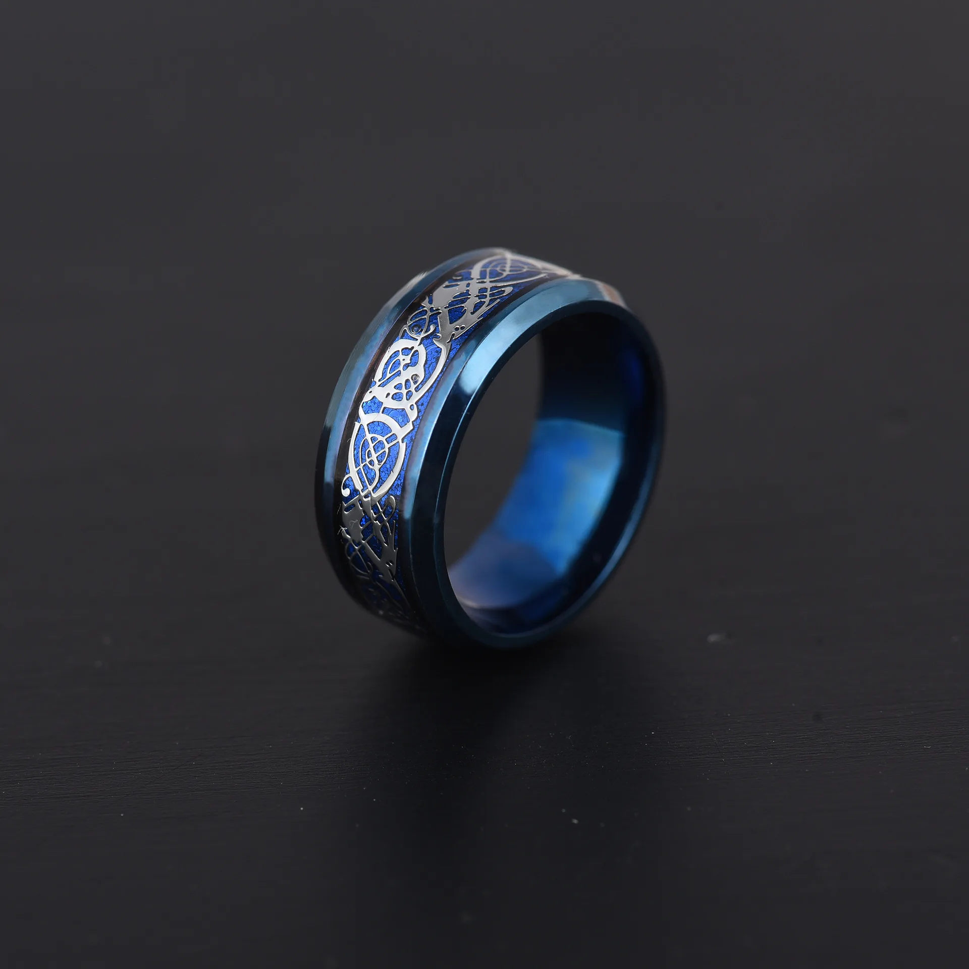 

2023 New Men'S Fashion Trend Dragon Ring Jewelry Accessories Personality Fashion Titanium Steel Ring Jewelry