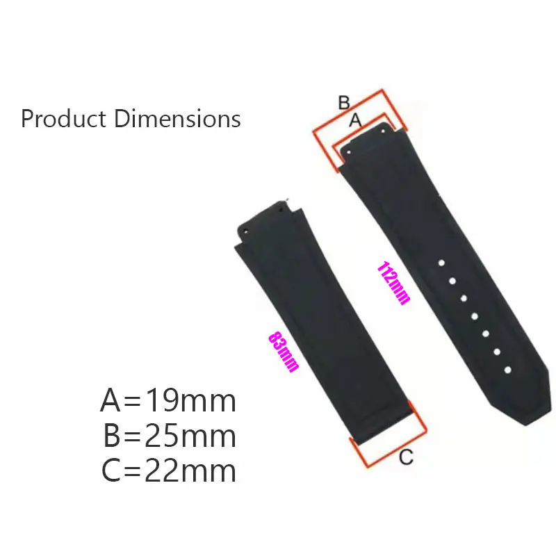 Suitable for Hublot watch silicone strap vertical stripe multi-color men's and women's watch accessories