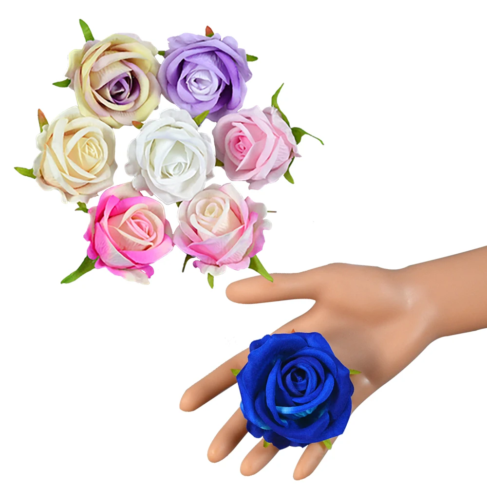 

10pcs7cm Rose Artificial Silk Flower Heads Decor DIY Wreath Home Wedding Birthday Decoration Scrapbook Craft Fake Rose Flowers