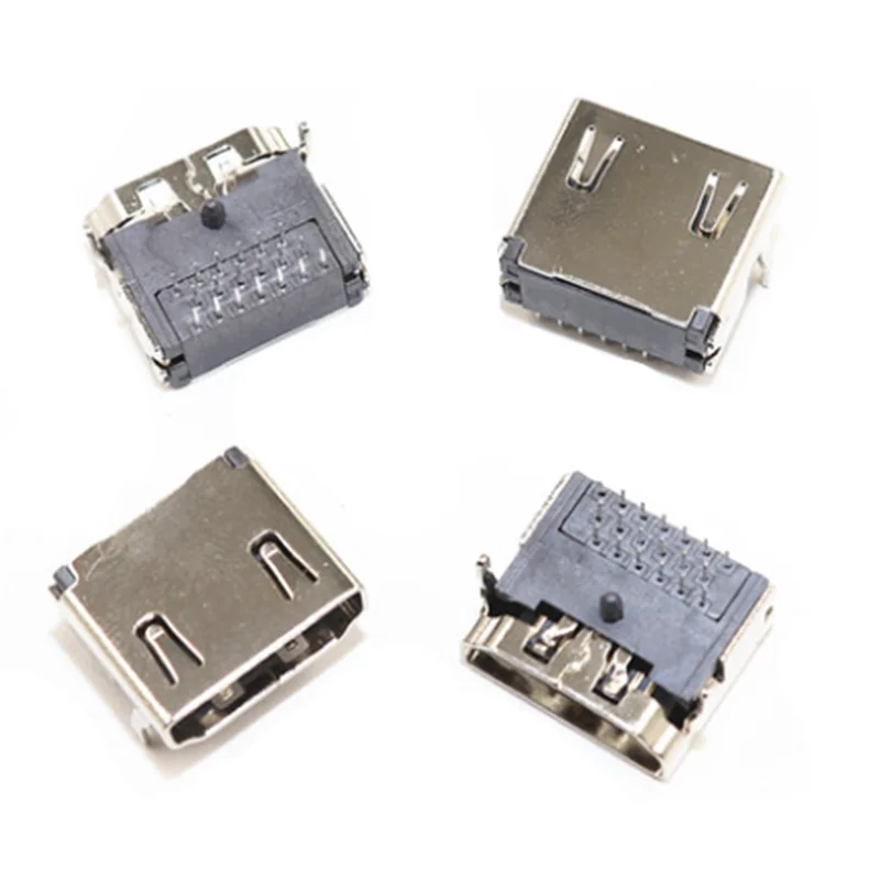 Бесплатная доставка 10 шт. 19P трехрядные штыри HDMI 90 градусов изогнутая штепсельная