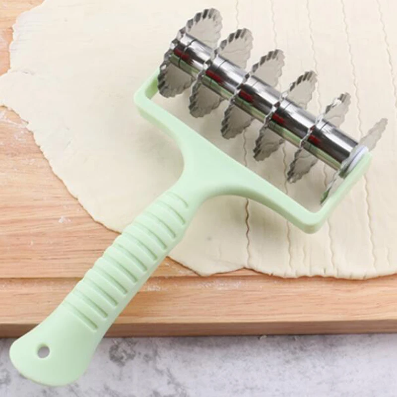 

DIY Rolling Dough Cutter Stainless Steel Pizza Wheel Pasta Cookie Biscuit Scraper Slicer Fondant Cake Mold Baking Pastry Tools