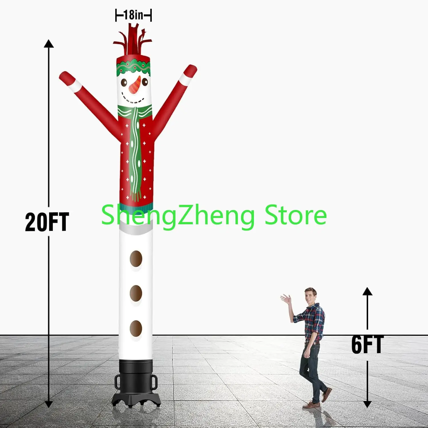 1 шт. 20 футов высокий снежинка/снеговик надувная трубка мужской дурацкий