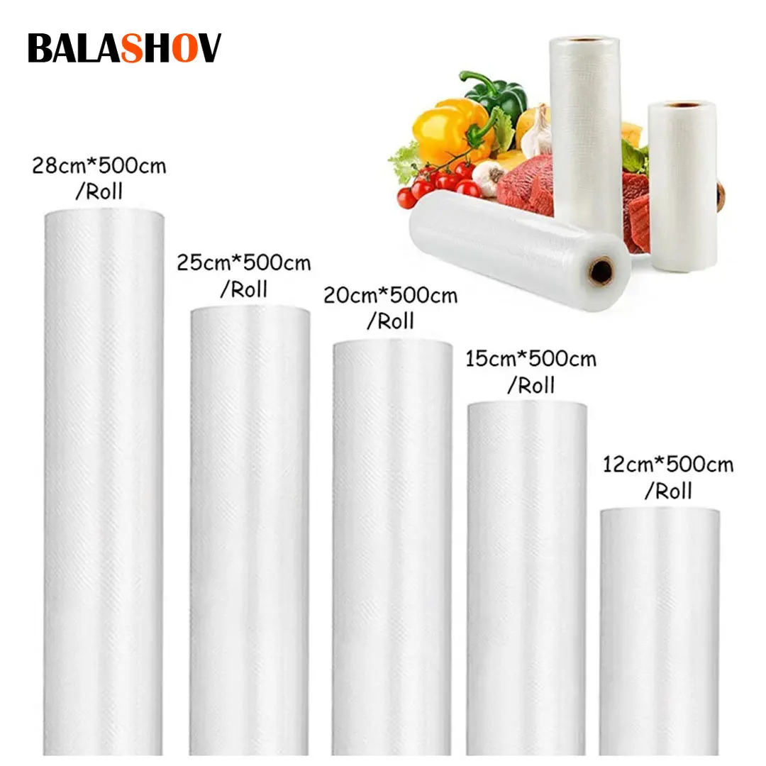 Vacuum Bags for Food Vacuum Packer Food Fresh Keeping Bags 15*500cm Rolls/Lot Bags Thicker Kitchen Vacuum Sealing Bags