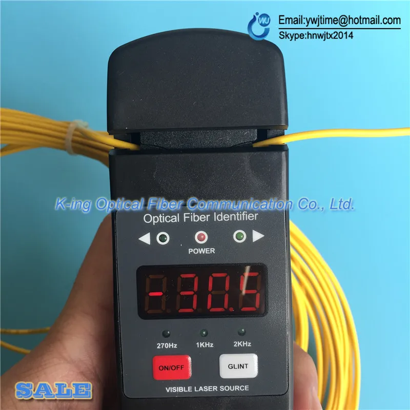 Free Shipping JW3306D Fiber Optic Identifier Live Fiber Optical Identifier with Built in 10mw Visual Fault Locator