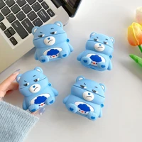 3d cartoon bear soft silicone headphones case for airpods pro case wireless bluetooth earphone protect cover for airpods 1 2