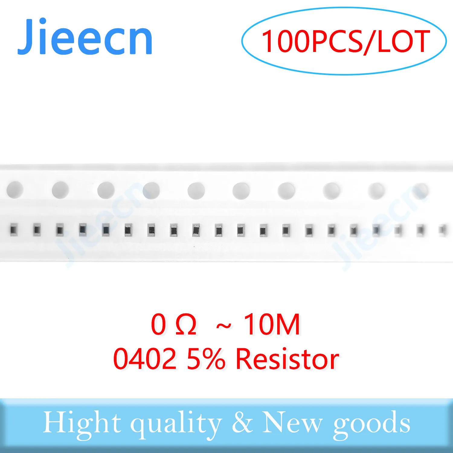 Jieecn 100 шт. 0402 J 5% SMD резистор 0R-10M 1/16 Вт 0 1 10 150 220 330 Ом 1K 2 K 4 7 10K 100K 1R 10R 100R 150R 220R 1005