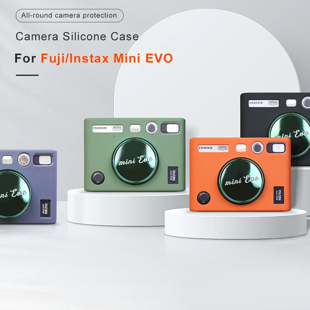 Мягкий силиконовый чехол для камеры Fujifilm Instax Mini EVO, водонепроницаемый, пылезащитный, защитный чехол-сумка, зеленый, синий, черный, оранжевый (art.: 3920d80096394) - 3920d80096394