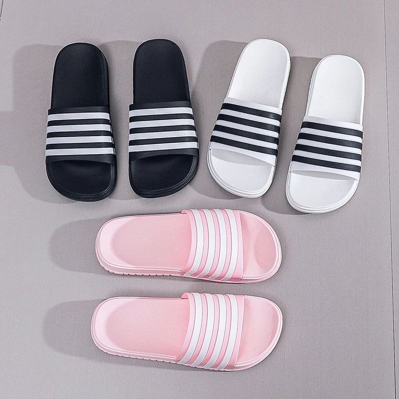 Брендовые тапочки для мужчин и женщин летние полосатые шлепанцы бассейна пара