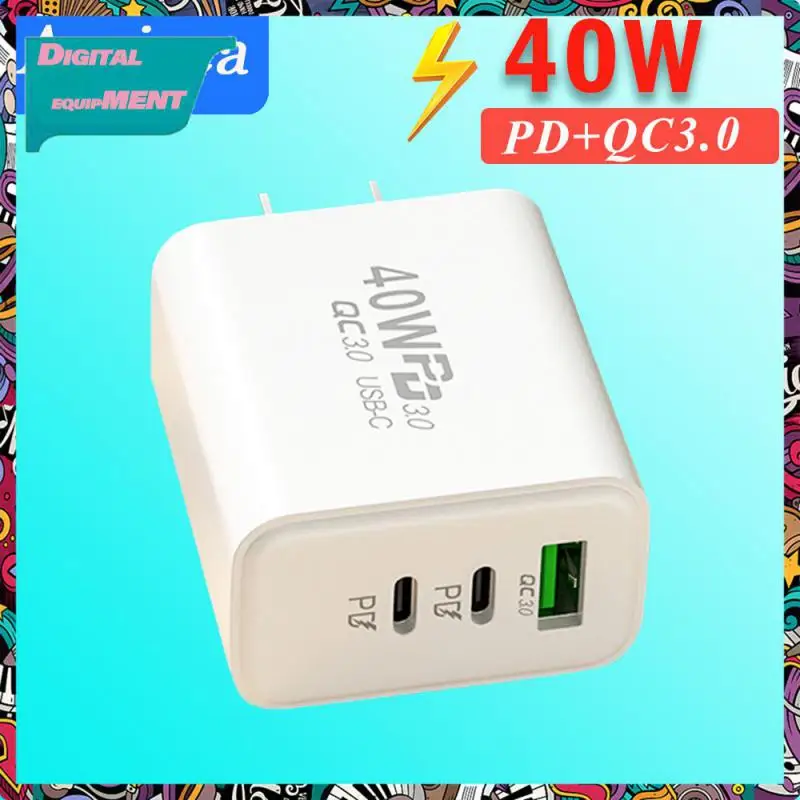 

Type C Usb Charge Qc3.0 Fast Charging Head Dual Pd Usb Portable Travel Charging Durable Wall Charger Adapter
