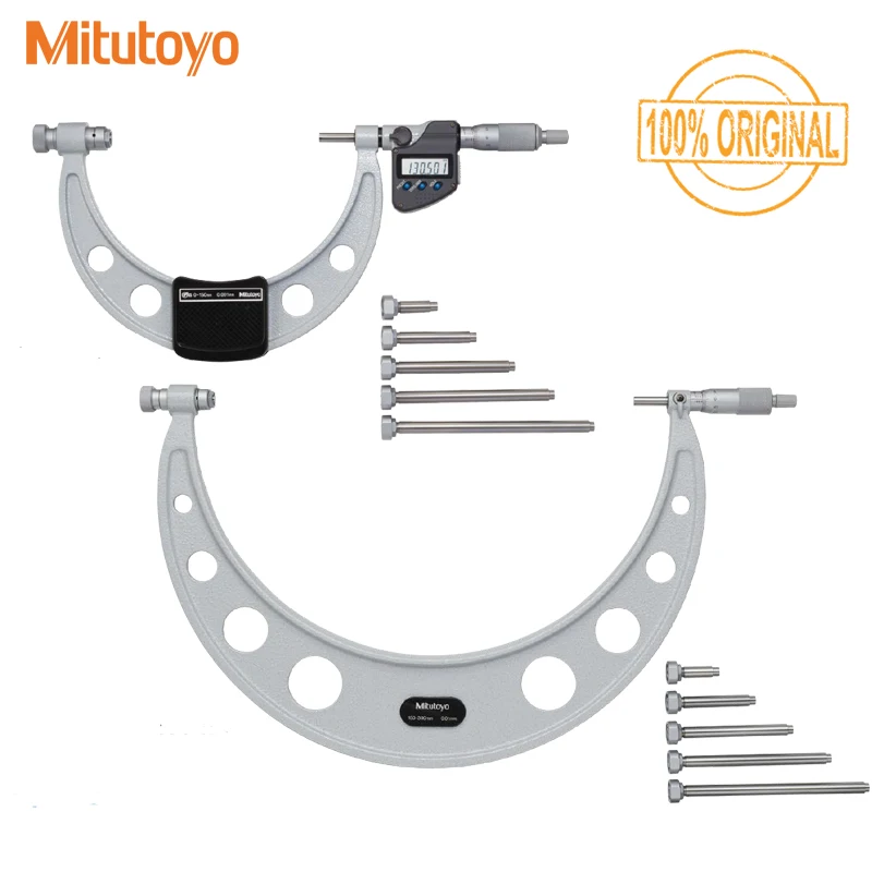 

Original Mitutoyo replaceable outside diameter micrometer 340-251 104-136digital display Micrometers with Interchangeable