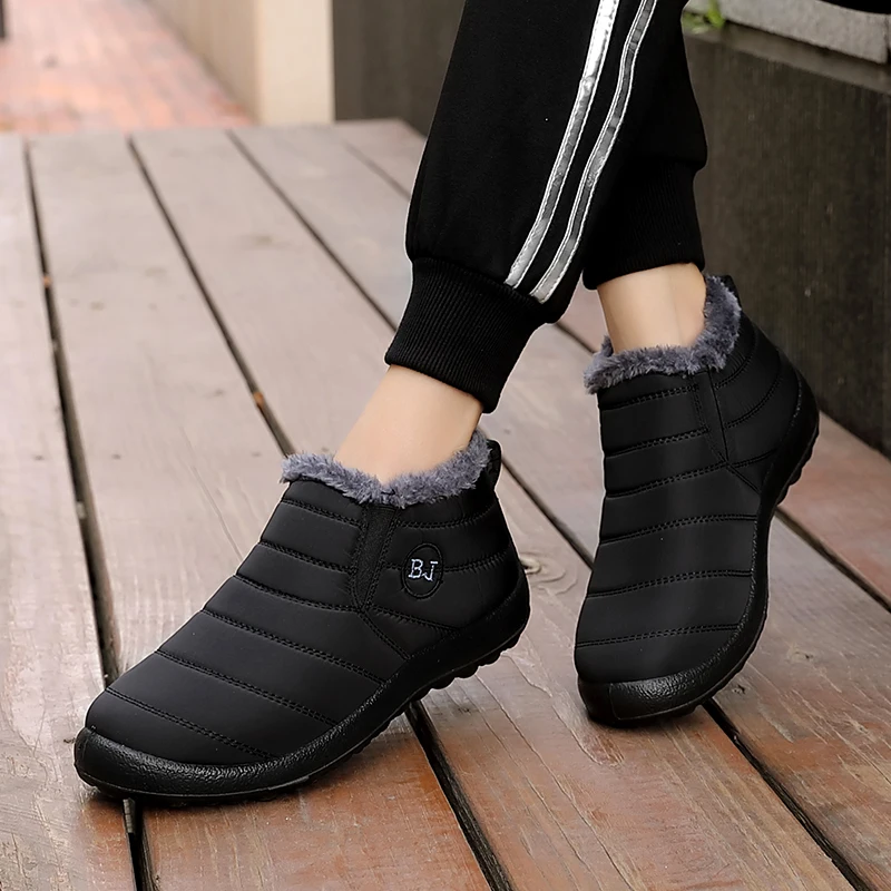 Sneakers Winter Walking Shoes Ladies Snow Boots Plush Warm Men Outdoor Casual Sneakers Waterproof Unisex Boots