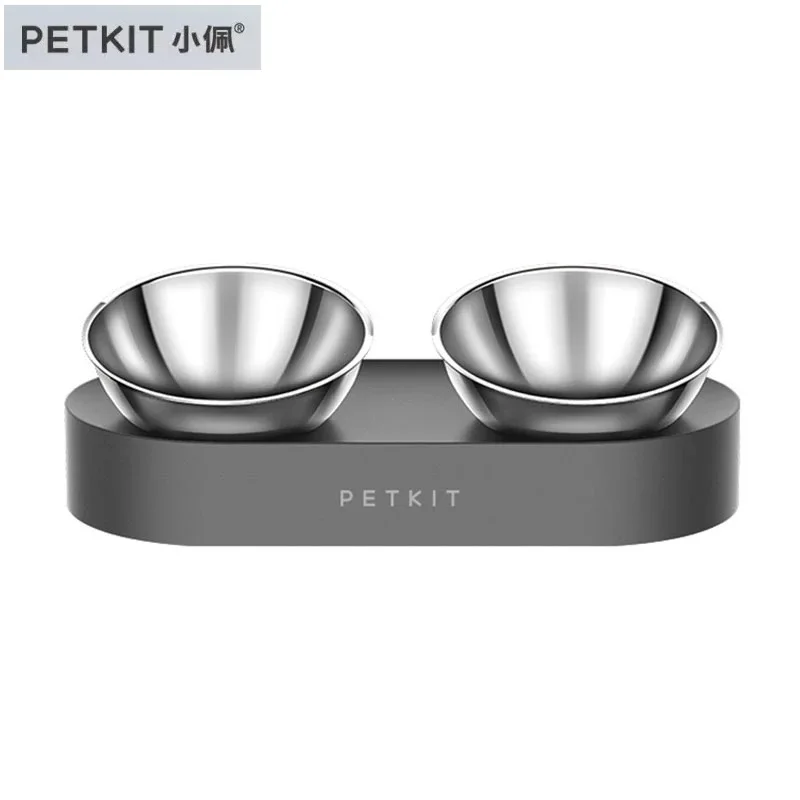 

New Youpin PETKIT Stainless steel Double Feeder bowls FRESH Nano 15 degree adjustable pet Cat Food Bowl Water Cup for pets feed