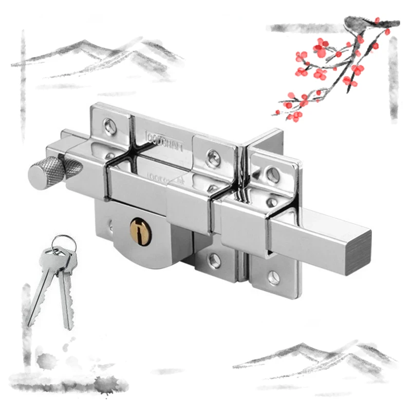 Дверной замок с крестообразным замком для открытия садового забора левая и