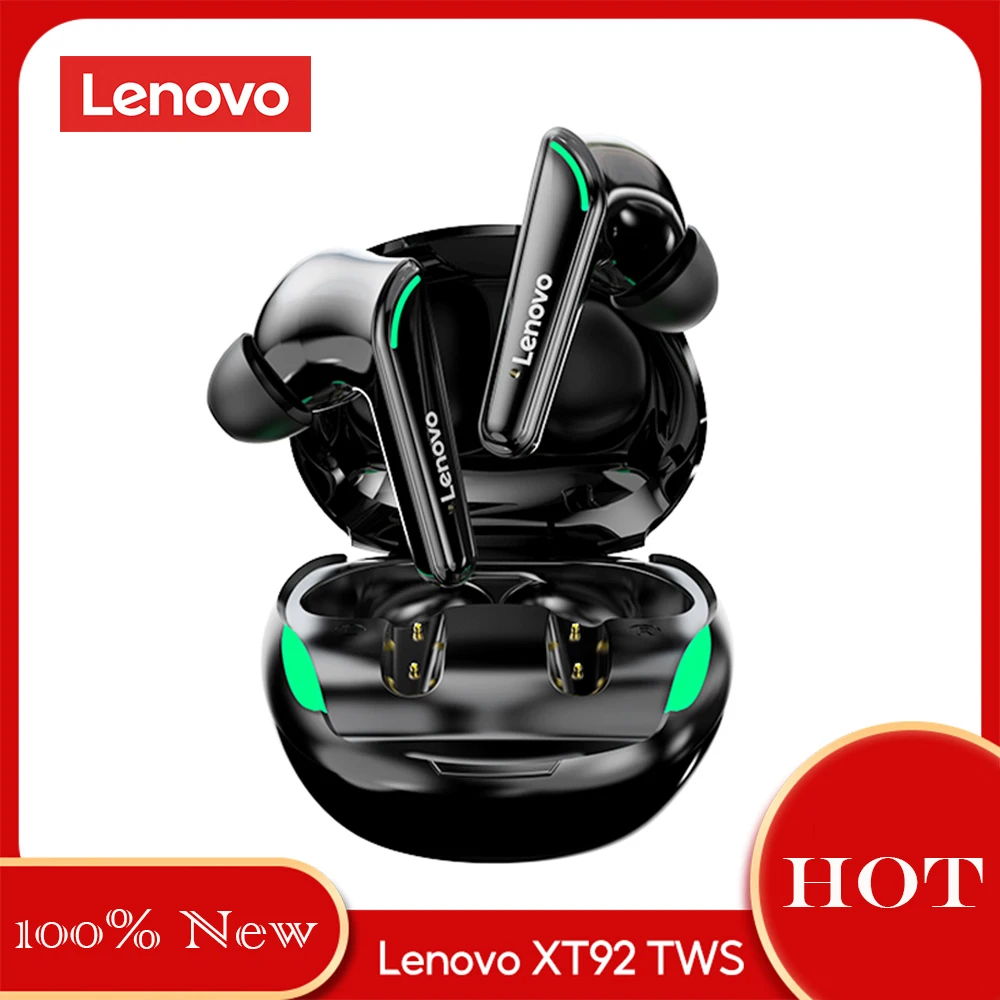 

Lenovo XT92 TWS Gaming Earphone Bluetooth 5.1 Low Latency Professional Gamer Bluetooth Headphone With Mic 9D Stereo HiFi Headset