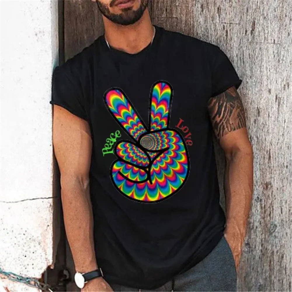 

Мужская Повседневная футболка Badassdude с принтом Love