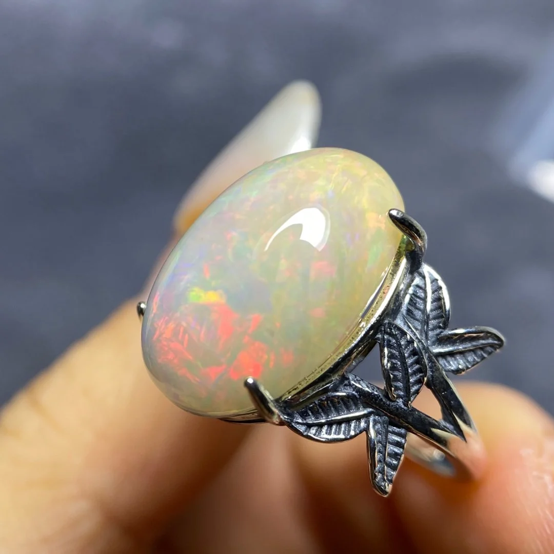 

Ювелирные изделия joyas feminina кольца с драгоценными камнями натуральный цвет опал уникальный продукт Высокое качество S925 серебряные оправы на...