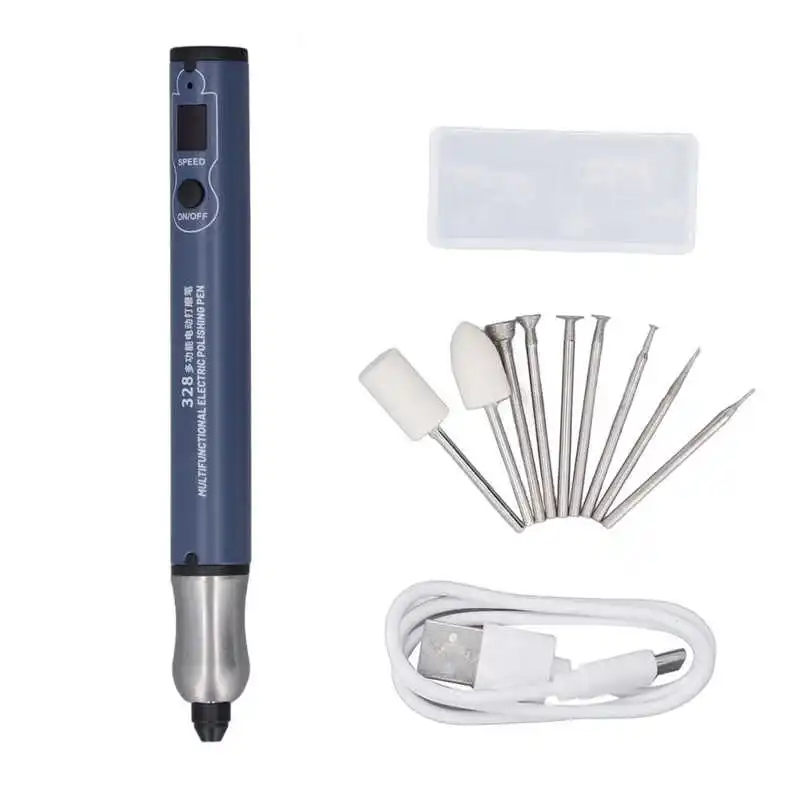 

Ручка гравировальная электрическая, 3 скорости, 9 головок