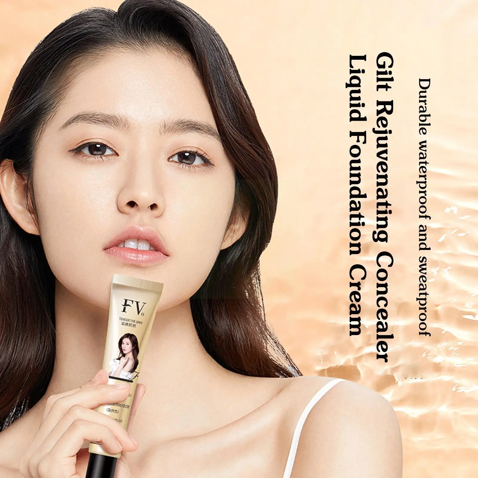 

Fv Foundation Gilded Base Liquid Cream Coverage Long-lasting Face Professional Waterproof Oil-control Soft Concealer Makeup I9j2