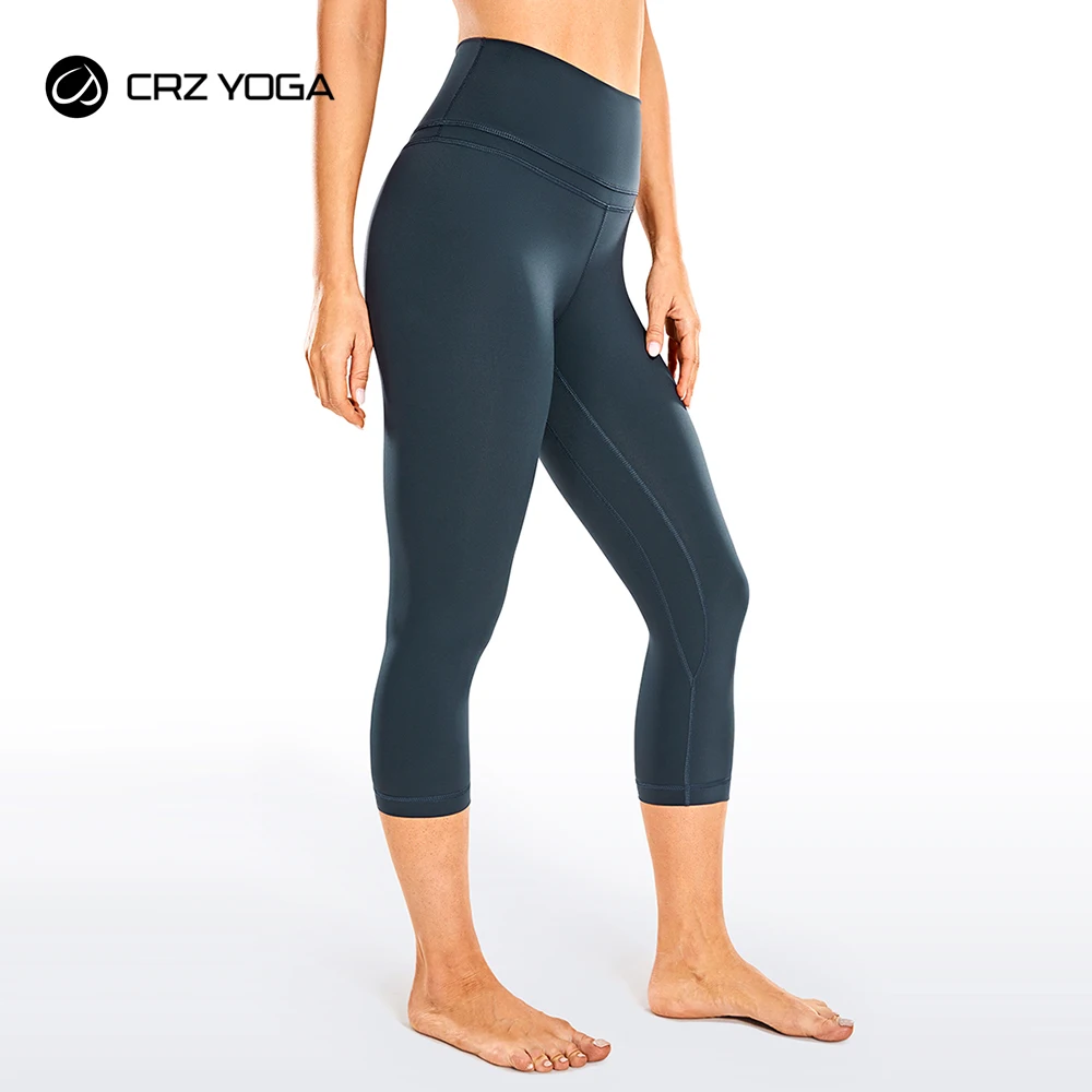 

CRZ YOGA Women's Naked Feeling High Waist Active Pants Cropped Tights Yoga Capri