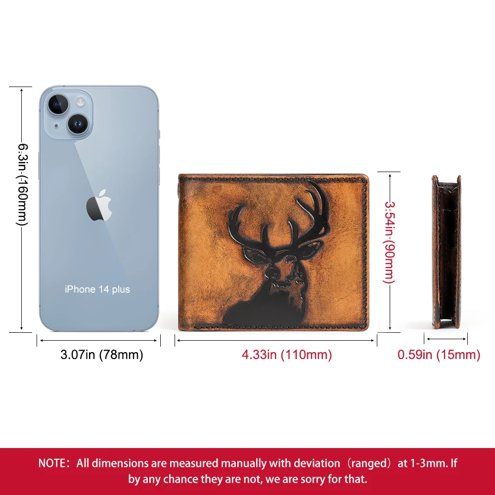 Мужской Кошелек Из Натуральной Кожи С Карманом Для Монет Защита От RFID Железная