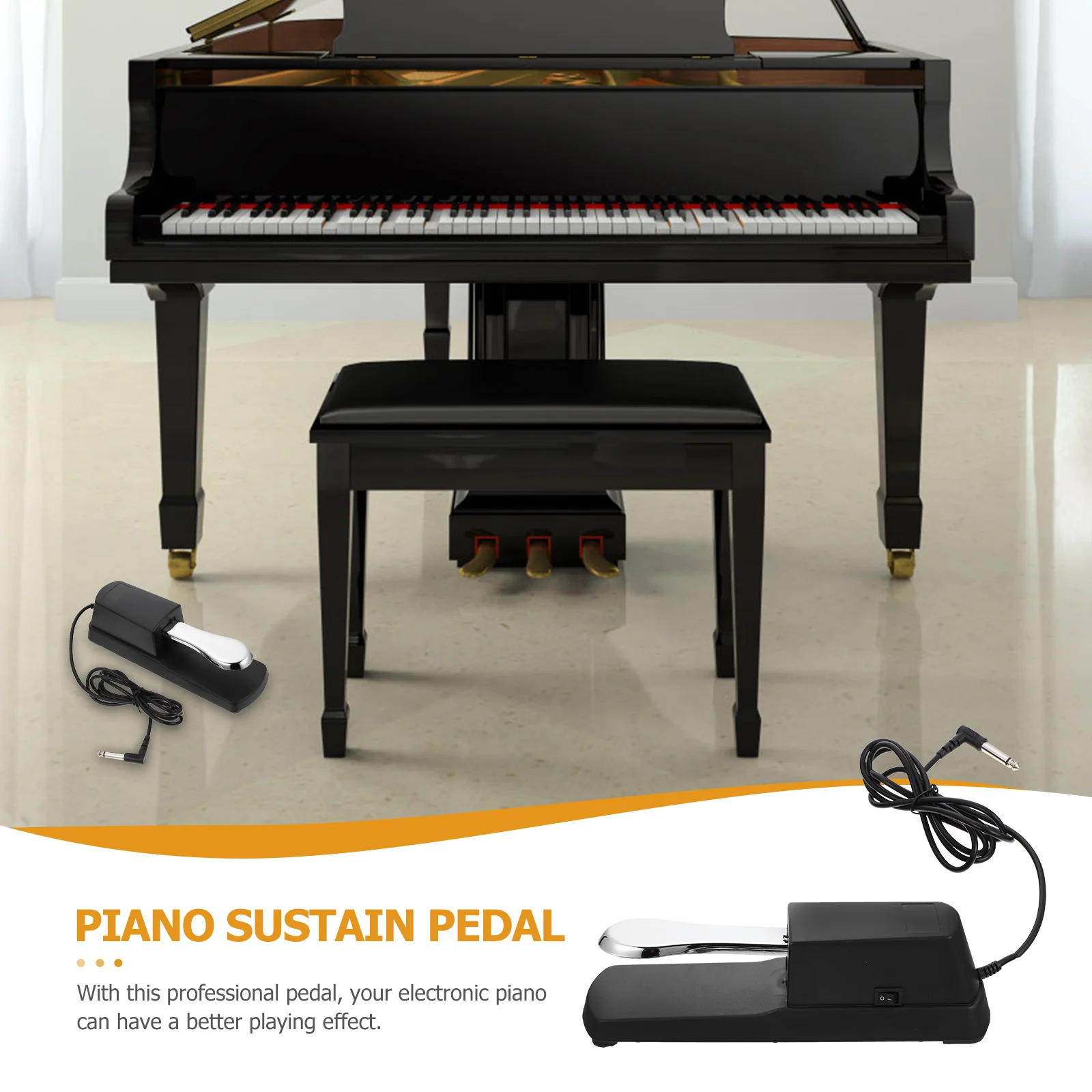 Педаль фортепиано портативная клавиатура Sustain аксессуары электронная ножка абс
