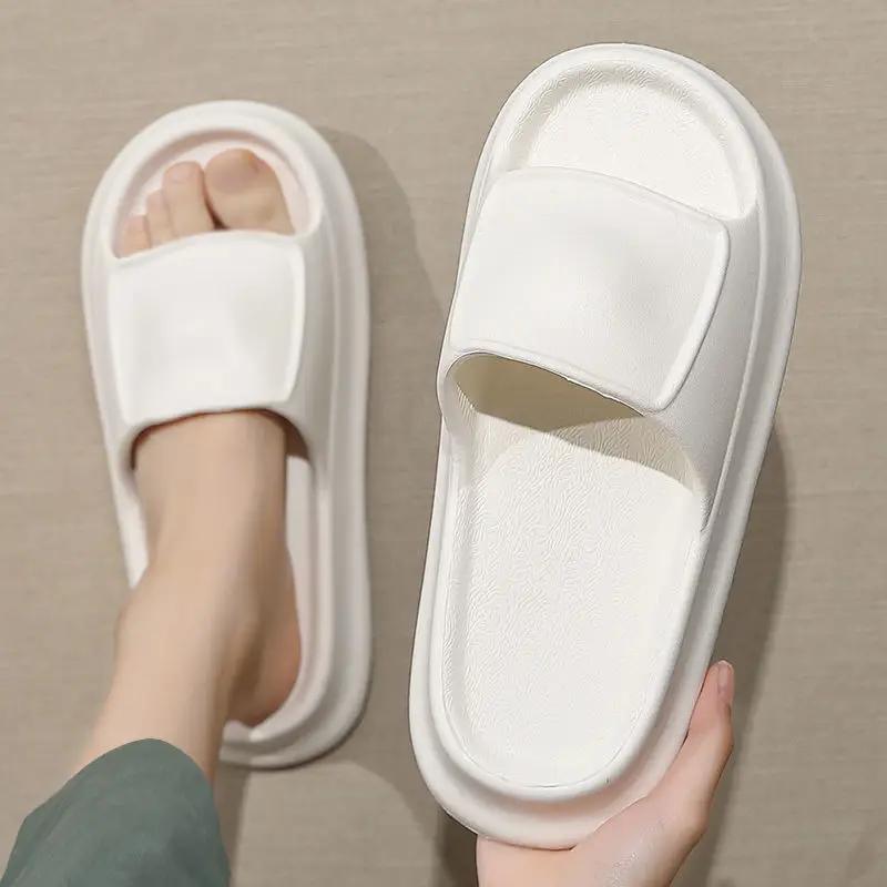 Slippers 2022 New Summer Slippers Women's Home Thick Bottom Household Bath Non-slip Men's Sandals and Slippers Women Shoes