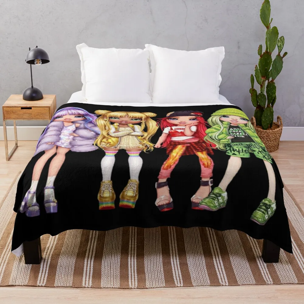 

Rainbow High Glitter Dolls Throw Blanket Luxury Throw Blanket