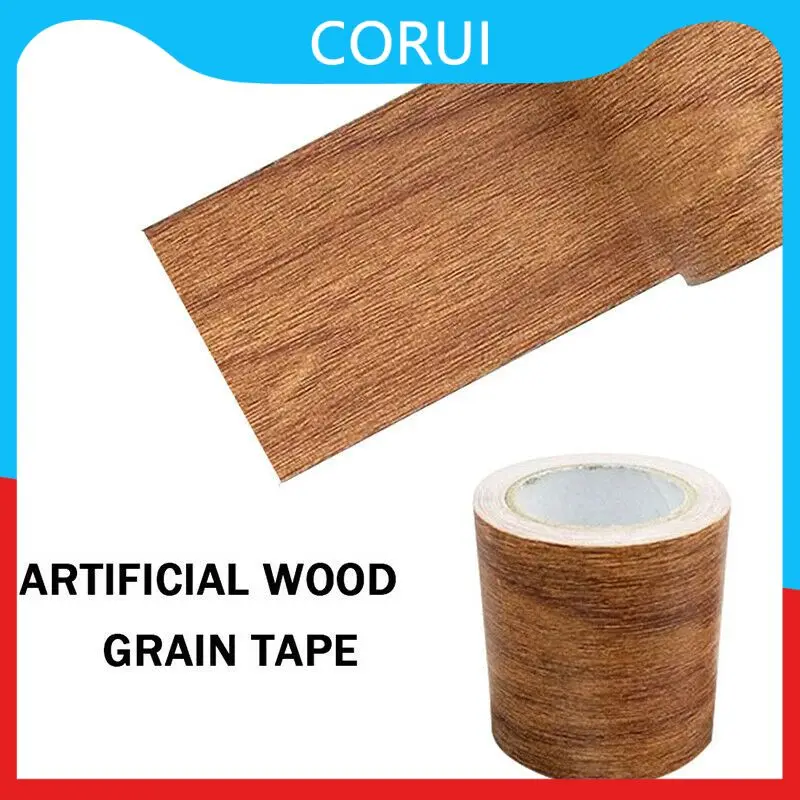 

Self Adhesive Furniture Renovation Repair Duct Tape Skirting Waist Line Floor Stickers Sofa Wood Grain Tape Realistic Wood Grain