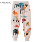 Новинка 2022, весенние брюки с животными для мальчиков SAILEROAD, детские брюки, Повседневный свитер, брюки, теплые спортивные брюки, брюки