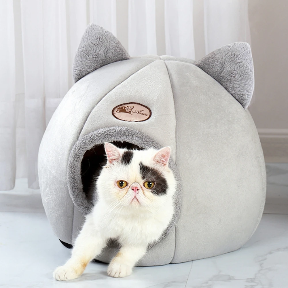 

Deep Sleep Comfort In Winter Cat Bed Little Mat Basket For Cat'S House Products Pets Tent Cozy Cave Beds Indoor Cat Dog House