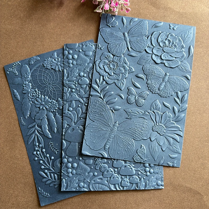 2024 новая 3d тисненая папка и металлическая форма-бабочка цветок для творчества