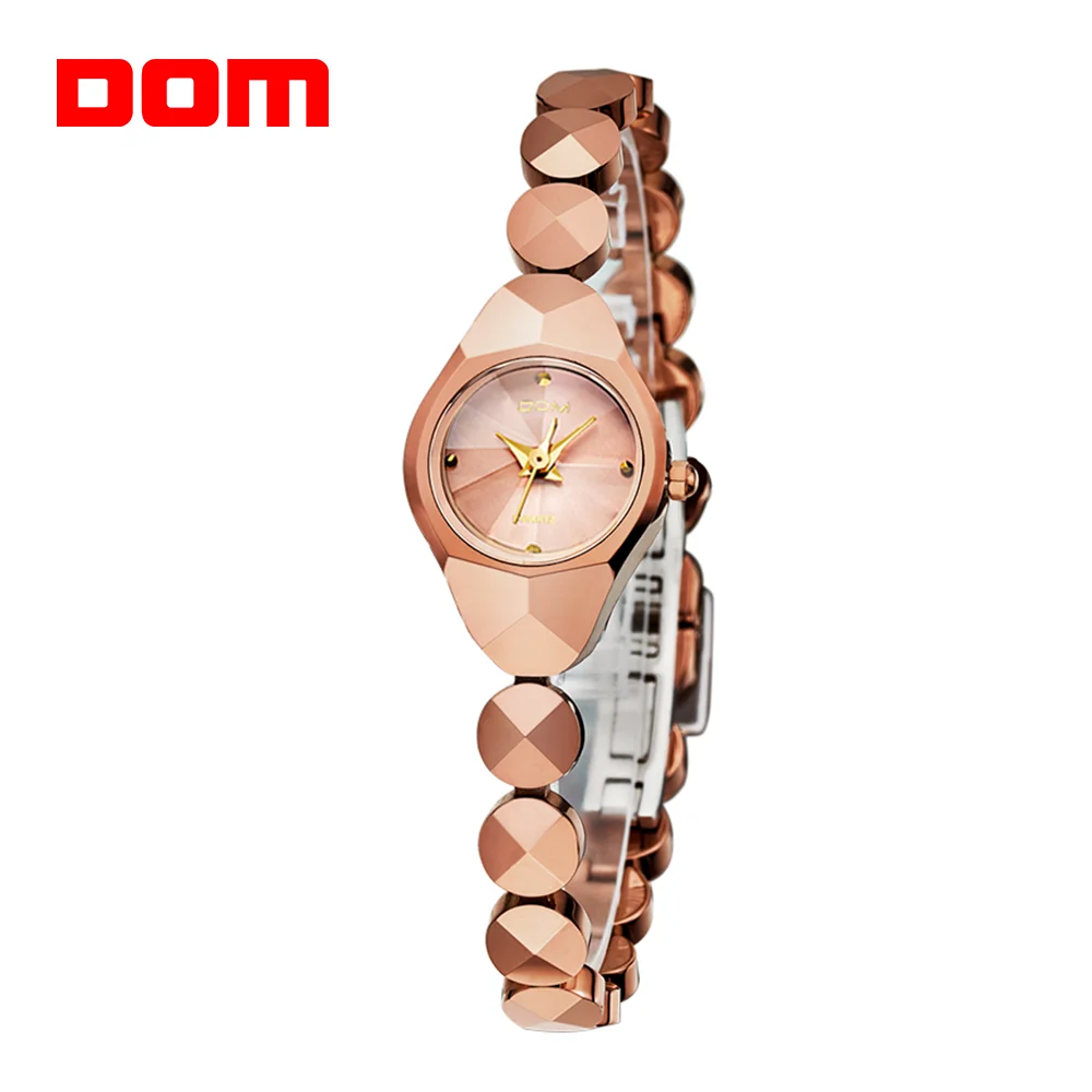 DOM Mini Woman Watch Tungsten Steel Quartz Luxury Top Brand Waterproof Bracelet Stylish watches for women wrist Reloj W-735CK-9M