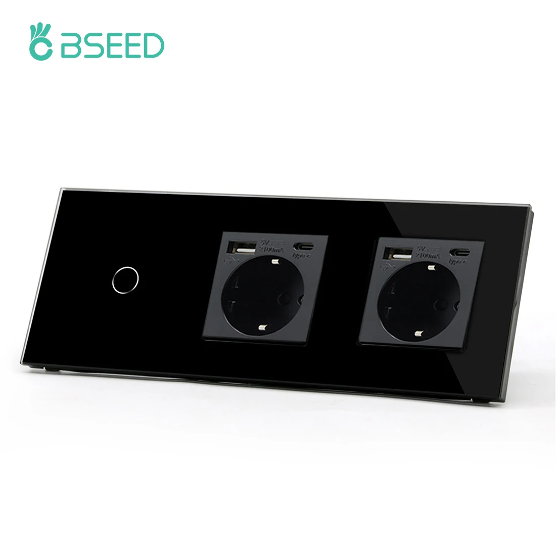 

BSEED Сенсорный выключатель 1/2/3 Gang с USB розеткой Синяя подсветка